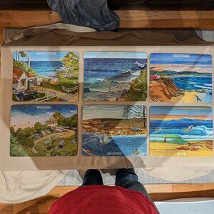 Coastal Surf Cork Placemats - Set of 6